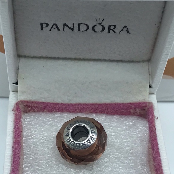 Pandora,”Blush Pink Faceted ” S925ALE, Murano Glass Charm 791729NBP M1 - Picture 4 of 6